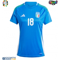 Ženski Nogometni dresi Italija Nicolo Barella #18 Domači EP 2024 Kratek Rokav